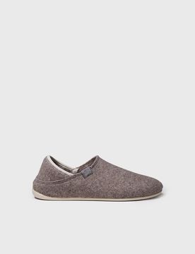 Zapatilla de casa cerrada para hombre en fieltro reciclado | NEPAL-FR