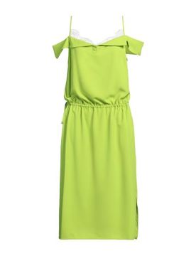 Vestido midi Mujer Verde lima XS,XXS Mujer