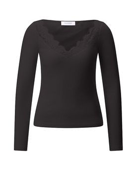 Langarmshirt braun S damen