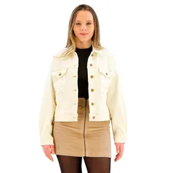 Giacca Di Jeans Pl0208 Denim Clean Ecru S