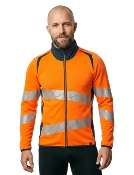 Sweat-shirt à Zip Accelerate Safe 19184 Hi-Vis Orange / Dark Petroleum L - MASCOT - FashionsVida
