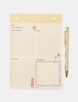Set: planner e penna 2 pack Winnie the Pooh - giallo chiaro