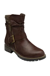 Women's Brown 'Jemma' Zip-Up Ankle Boots Size: 7 - Brown - Size: 7