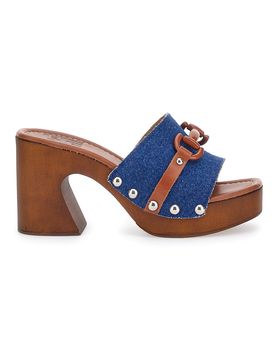 Zoccoli Jeans Con Tacco 9 cm 15495JP 39