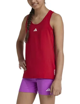 T-shirt Sans Manches Techfit Team Power Red 2 / White 14-15 Années Fille - Adidas - FashionsVida