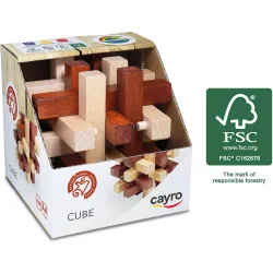 Cubo rompecabezas madera