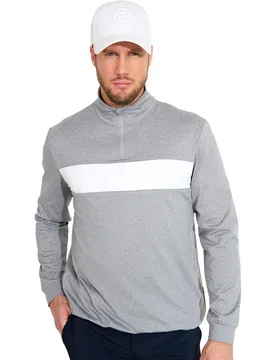 Layer Club 1/4 Zip, hellgrau m - Abacus - FashionsVida