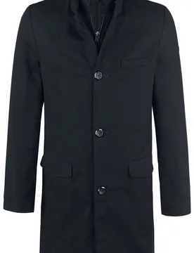 Kurzmantel - Coat einreihig - L bis XXL - für Männer - Größe XL - schwarz - Männer - male - Black Premium by EMP - FashionsVida