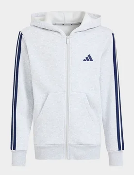 Felpa Con Cappuccio Essentials Full-zip Junior - Grigio, grigio grigio Bambino taglia 13-14Y - Adidas - FashionsVida