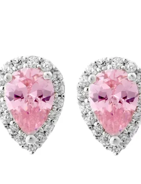 Enora' Womens 925 Sterling Silver Stud Earrings - Zo-7226/pi - One Size - Orphelia - FashionsVida