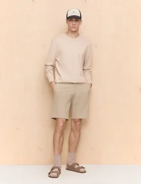 Bermuda de algodón tipo chino de hombre bi-stretch - Easy Wear - FashionsVida