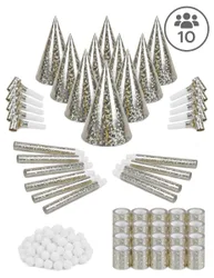 Silvester-Sett Silvesterzubehör 5-teilig Silber