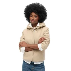 Felpa Con Zip Borg Lined Cobblestone Grey XL