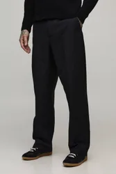 Herren Tall Relaxed Fit Anzughose Black Größe 38