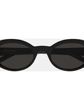 Gafas de sol de mujer ovaladas de acetato negras - Saint Laurent - FashionsVida