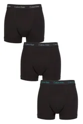 Mens 3 Pack Calvin Klein Cotton Stretch Trunks Black / Driftwood XL - Black - Size: Extra Large