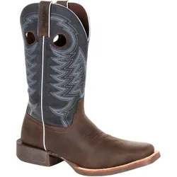 Rebel Pro Leather Mens Belgian Brown/denim Blue Boots - Size Uk 10