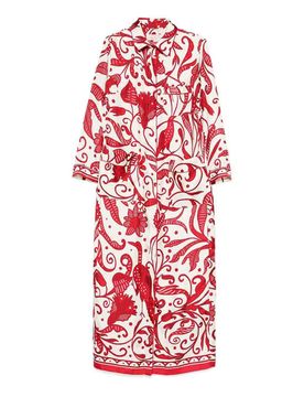 Shirtdress di seta stampata