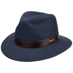 Waxed Denim Traveller Outdoor Hat by - blue-mottled - Size: L (58-59 cm)