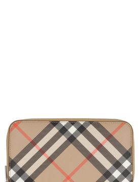 Coated Canvas Mini Wallet with Zip Closure