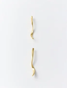 Pendientes cinta baño de oro - Sfera - FashionsVida