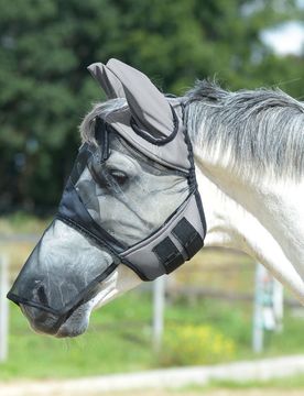 Fliegenmaske FLY COVER PRO GAP II, grau-schwarz SH