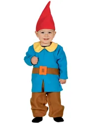 Zwergen-Kostüm für Kleinkinder Karnevalskostüm blau-braun-rot