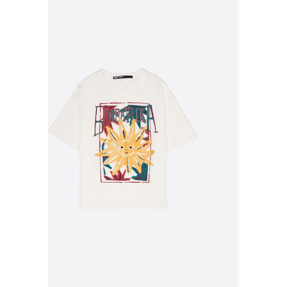 Camiseta de mujer de manga corta con logo sun - Bimba y Lola - FashionsVida