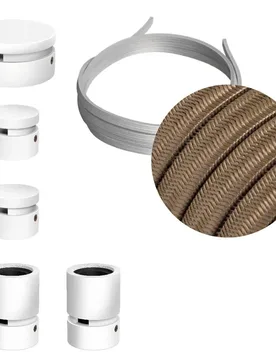 Cables Kit D´éclairage Wiggle Filé System Cm27 5 M 5 Unités White / Cipria One Size - Creative - FashionsVida
