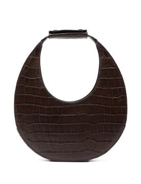 Embossed Top Handle Handbag with Protective Dust Cover