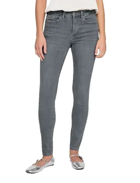 Jean Sarah Skinny Fit Lgd Bub235 Light Grey Denim 2XL - Vila - FashionsVida