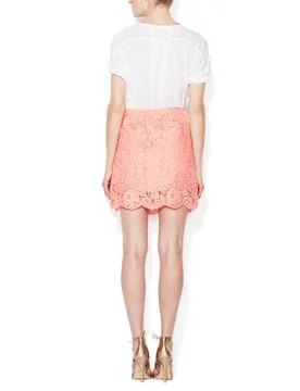 Gold Hawk garden lace silk skirt - Goldhawk - FashionsVida