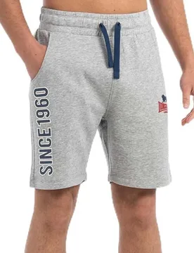 Short Skaill Marl Grey / Navy / Red 2XL - Lonsdale - FashionsVida
