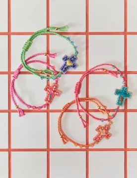 Pack de dos pulseras con cruz - Stella Rittwagen - FashionsVida