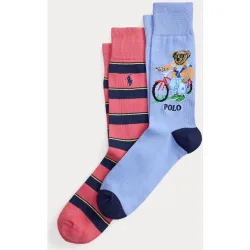 Pack de 2 pares de calcetines de hombre cortos estampados