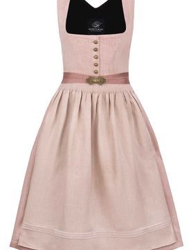 Dirndl Tilda (altrosa, Gr. 36) von Heimatgwand Premium für Damen, 100% Leinen