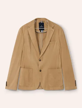 Sakko aus Microvelours, Regular Fit, Farbe Gelb, 24, elastisches Microvelours klassisch schlichter Schnitt Herren - Walbusch - FashionsVida