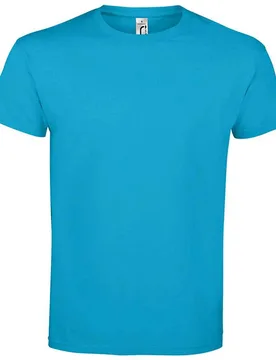 Mens Imperial T-Shirt (Aqua) - Blue - Size Medium - SOLS - FashionsVida