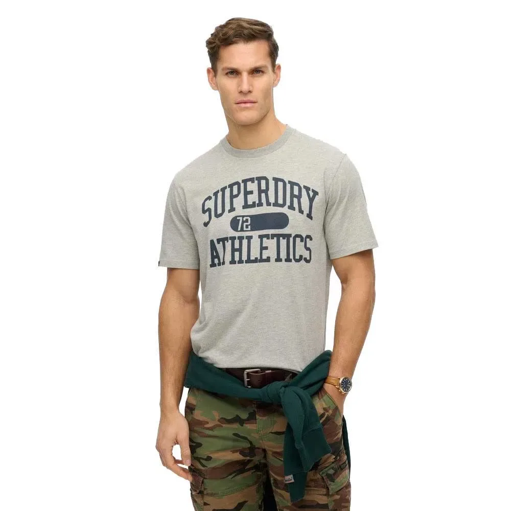 Maglietta A Maniche Corte Athletic Ess Grey Marl S - Superdry - FashionsVida