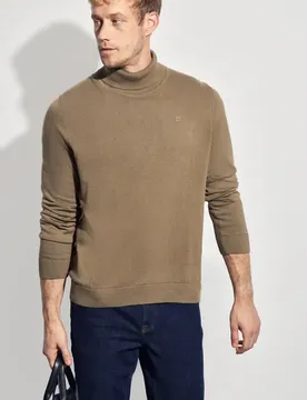 Street One Basic Turtleneck Pullover male Braun