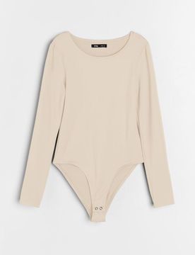 Body a maniche lunghe - panna
