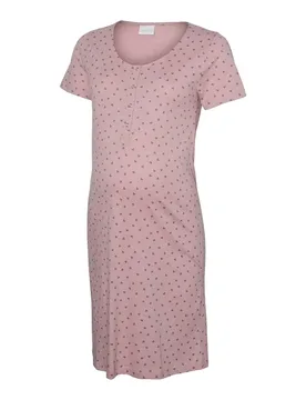 Nuisette à Manches Courtes Mira Star Maternity Zephyr / Heather Rose Hearts S male - Mamalicious - FashionsVida