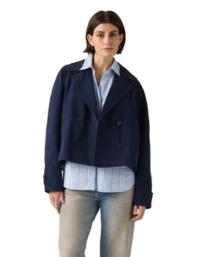 Trench-coat Bree Swing Cropped Nightwatch Blue S - Levi´s ® - FashionsVida