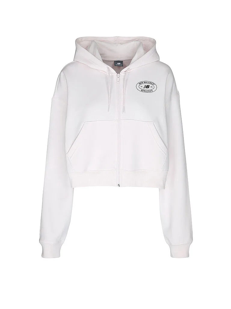 Giacca con cappuccio da donna rosa L - New Balance - FashionsVida