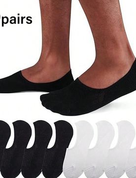 Pares de calcetines invisibles para mocasines para hombres, transpirables y duraderos, estilo de verano, talla grande