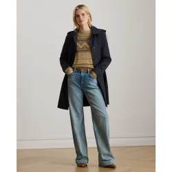 Gabardina de mujer de mezcla de algodón
