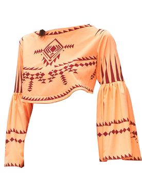 Top-crop Top Arancio Fluo M21-0271X2