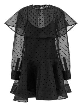 Ganni Vestito in organza nera
