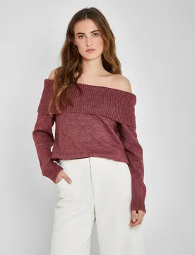 Jersey de mujer de punto con hombros al descubierto - Trucco - FashionsVida