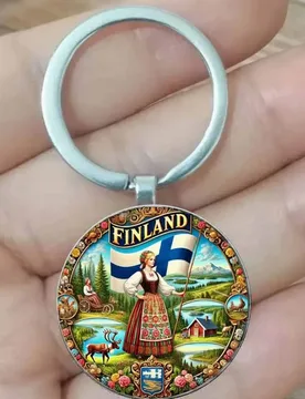 The keychain flag of 'Finland's Natural Beauty' is a unique gift to experience the charm of Finland - Aliexpress - FashionsVida